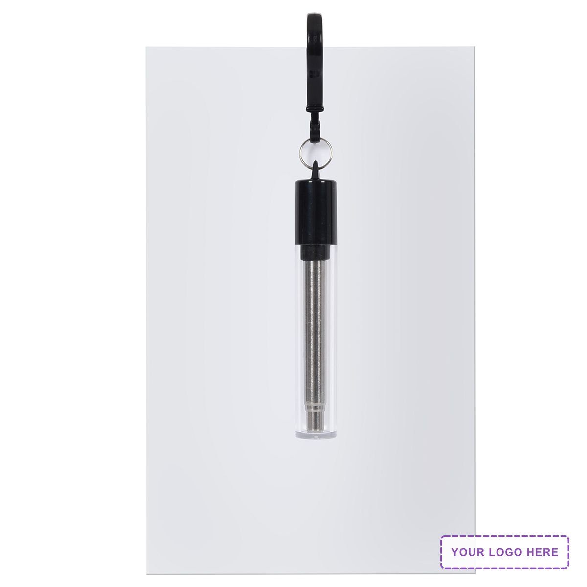 Greeting Card With Collapsible Stainless Steel Straw Kit