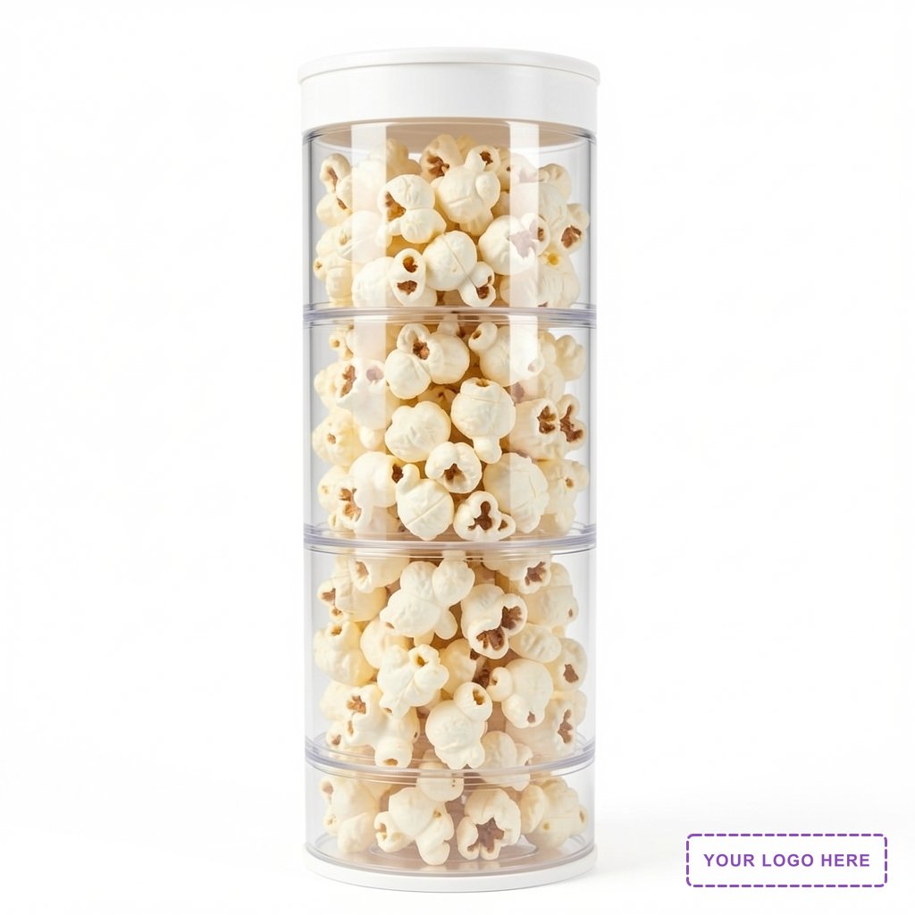 3 Piece Gift Tube with Popcorn