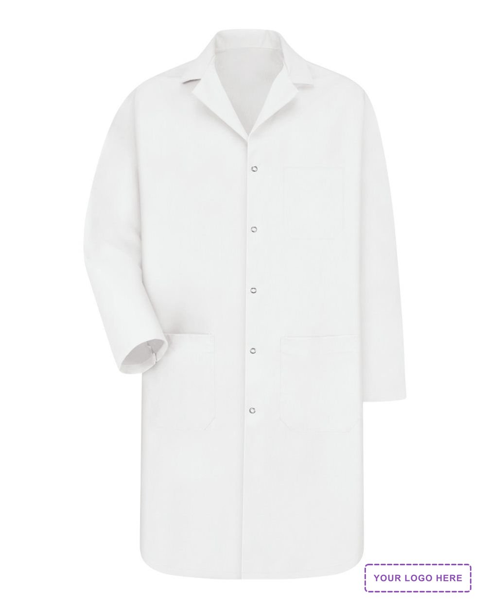 Unisex Gripper Front Lab Coat - KP18