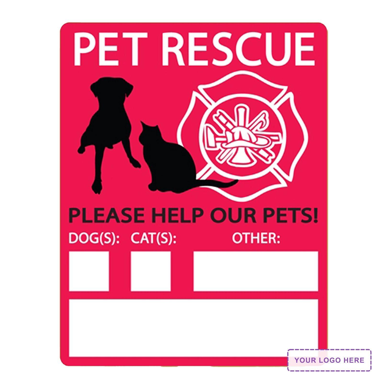 Emergency Rescue Window Decal