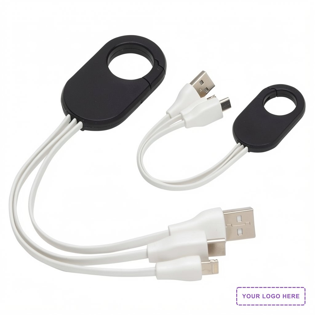 Triad 3-in-1 Charging Cable with Carabiner Clip