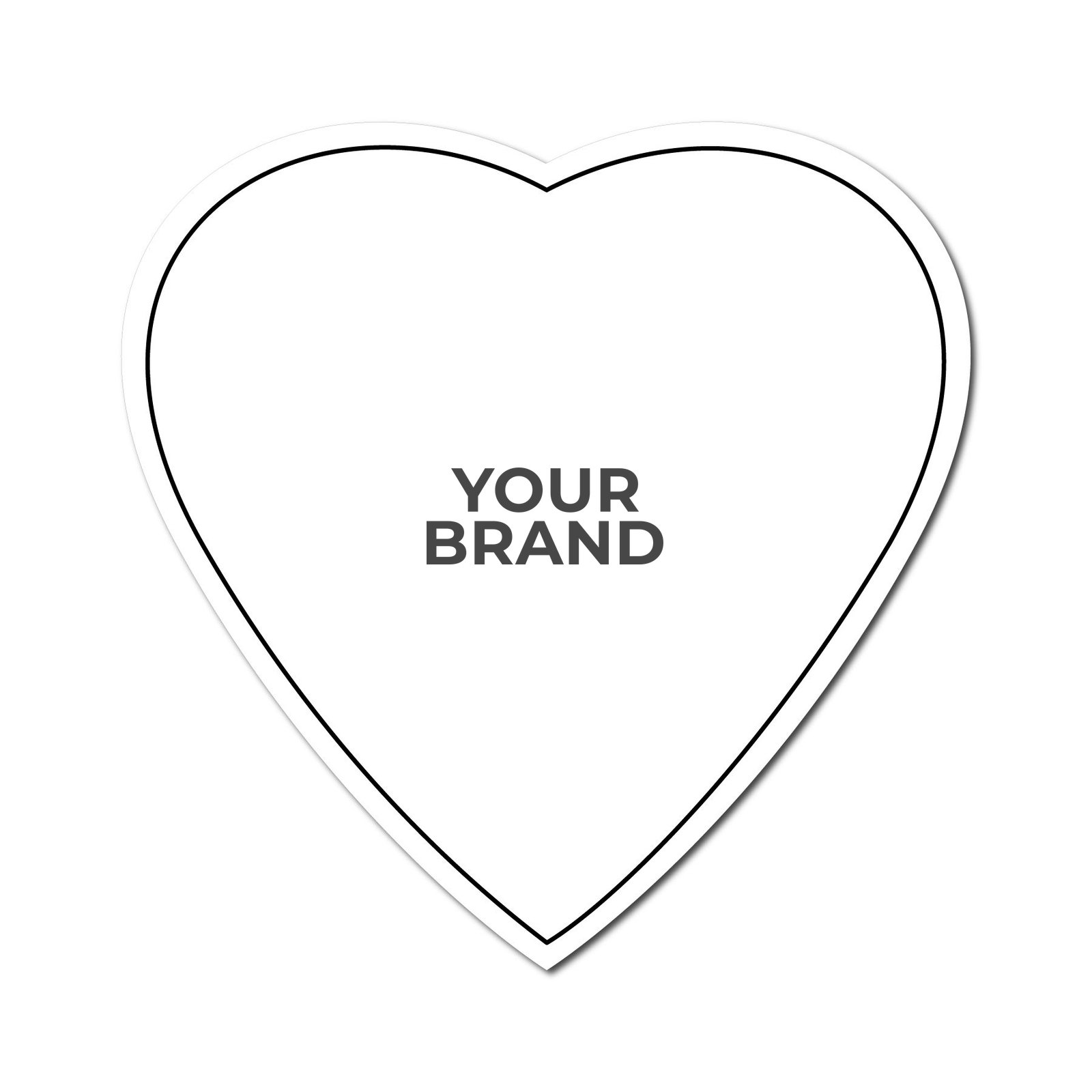 Heart 4" x 4" Shaped NoteKeeper™ Magnet 35 Mil
