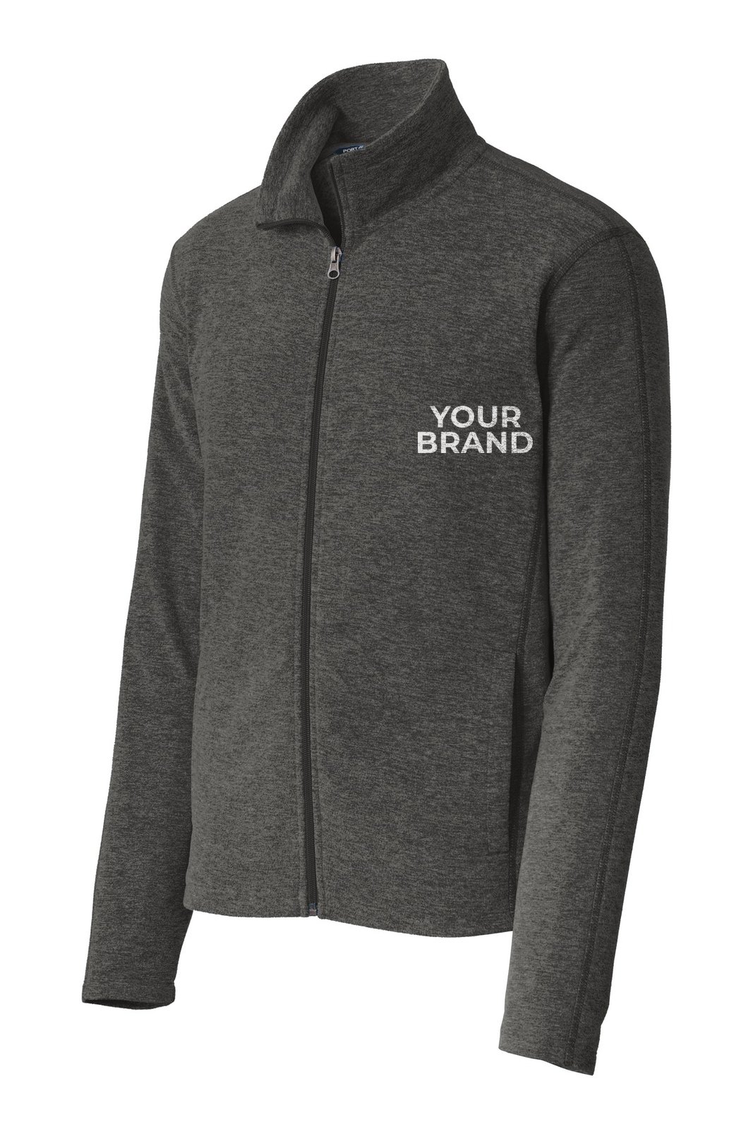 Port Authority Heather Microfleece Full-Zip Jacket. F235