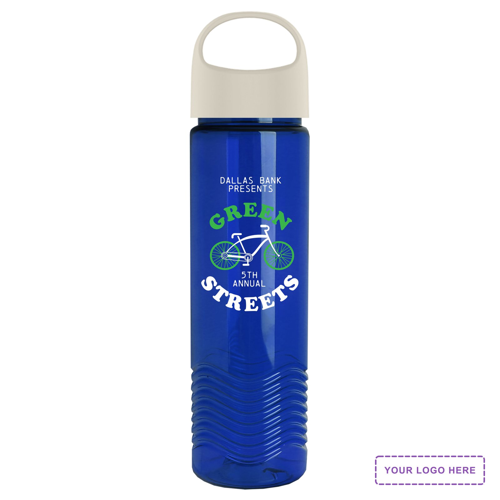 Garyline® Wave Tritan® Bottle with Oval Crest Lid - 24 oz.