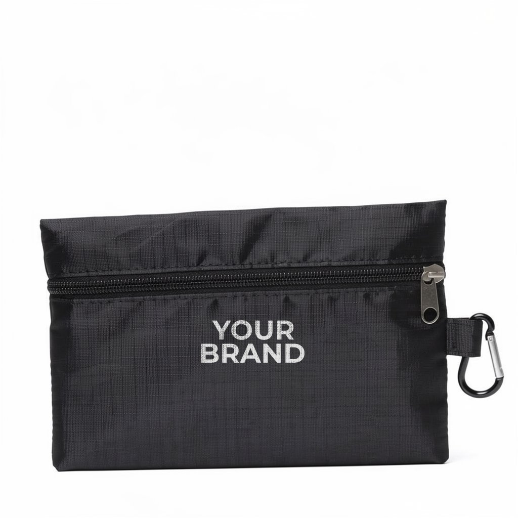 Zippered Ripstop Utility Bag with Carabiner