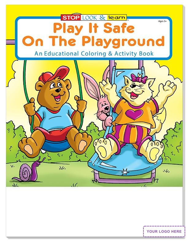 COLORING SET - Play It Safe on the Playground Coloring Book Fun Pack