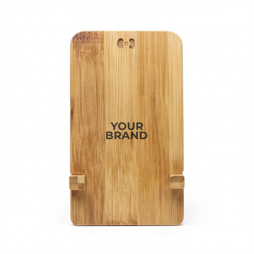 Bamboo Wireless Charger Phone Stand