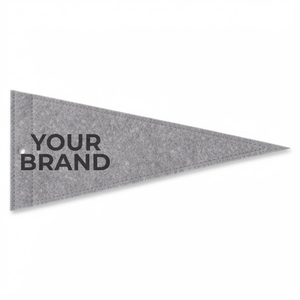 5" x 12" Full Color Felt Pennant, No Strip