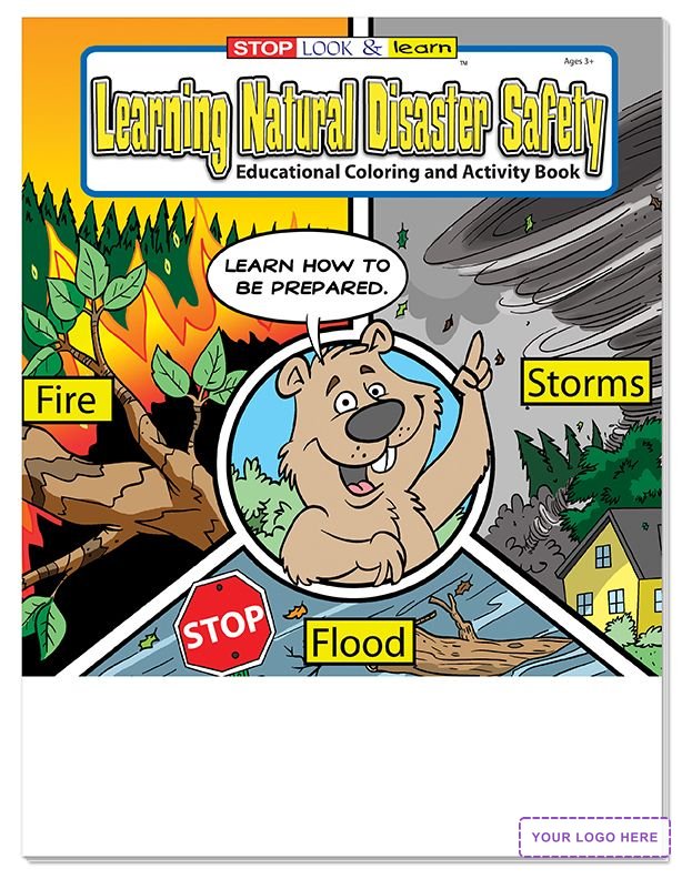 COLORING SET - Learning Natural Disaster Safety Coloring Book Fun Pack