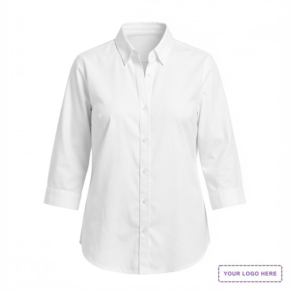 Port Authority Women's 3/4-Sleeve SuperPro Twill Shirt. L665