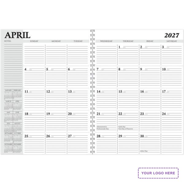 Full Color Spiral Desk Planner 7X10