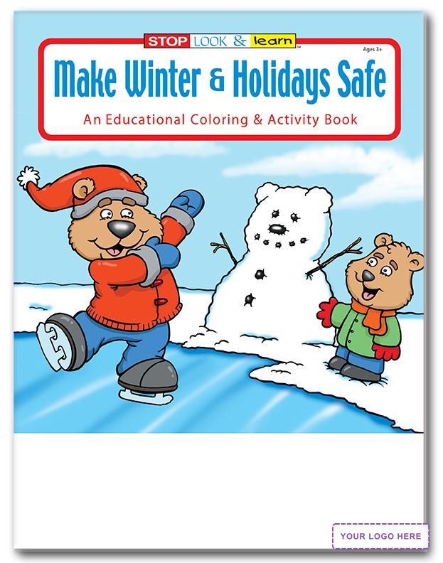 COLORING SET - Make Winter and Holidays Safe Coloring Book Fun Pack