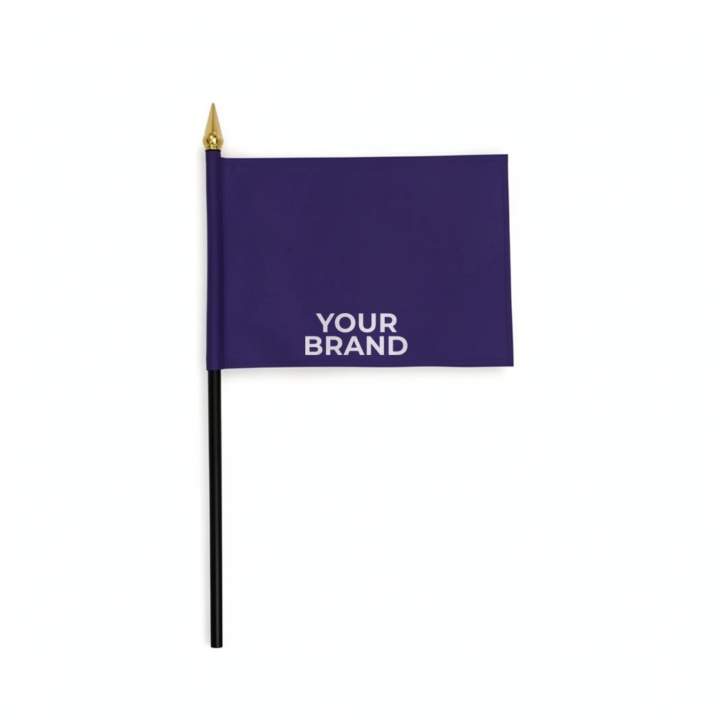 4" x 6" Stick Flag Kits with Spear Tip (Set of 6)