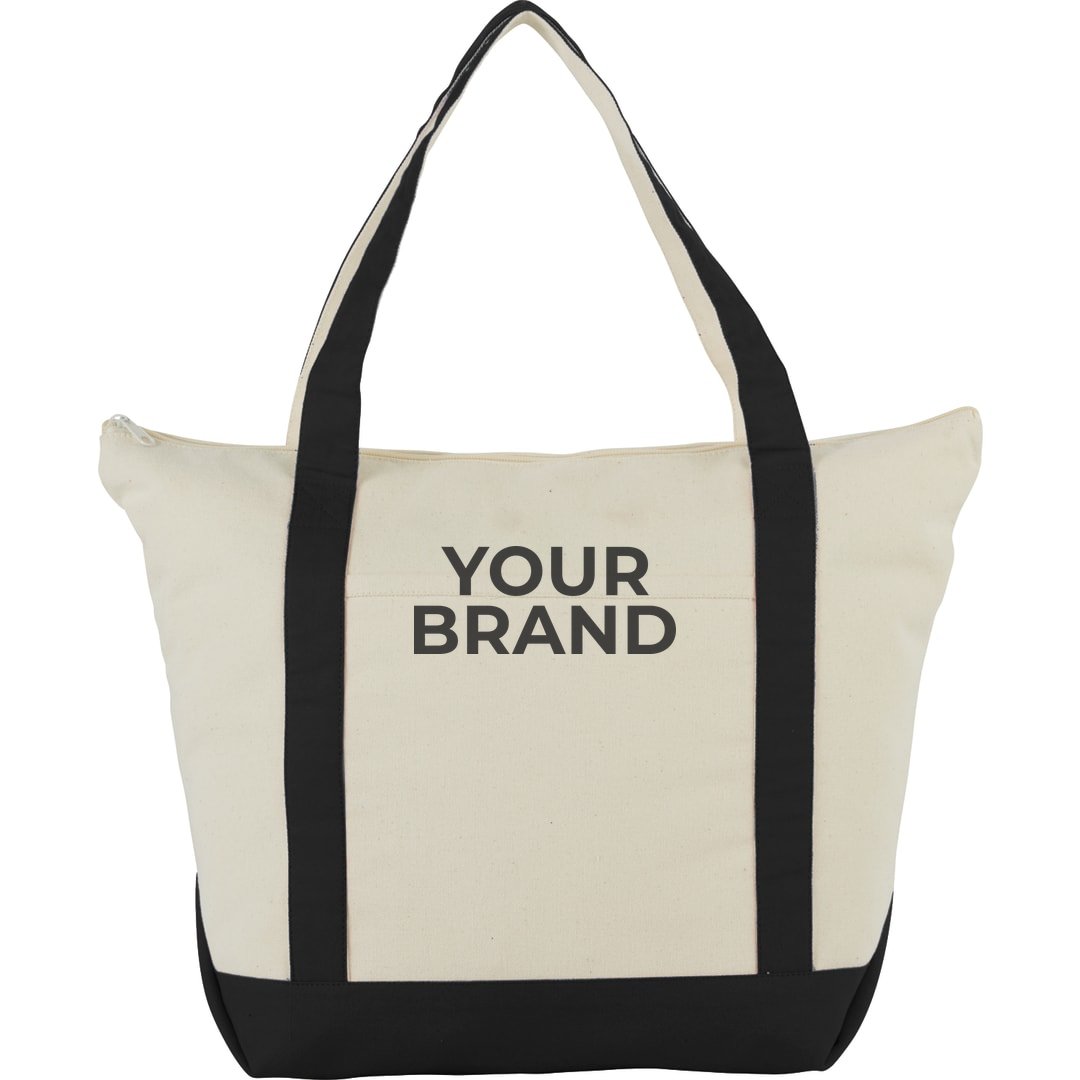 Classic 12oz Cotton Canvas Zippered Boat Tote