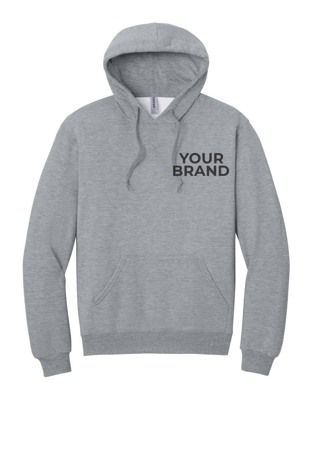 Jerzees Ultimate Unisex CVC Ring Spun Hooded Sweatshirt IC49M · Example of personalization. Yours carries your brand.