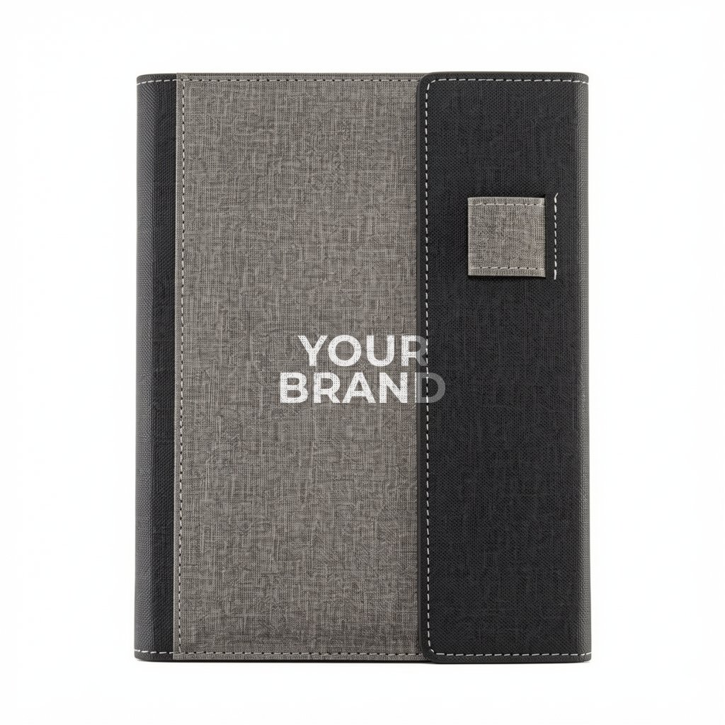 Folio Refillable Hardcover Journal with Card Pockets and Magnetic Closure