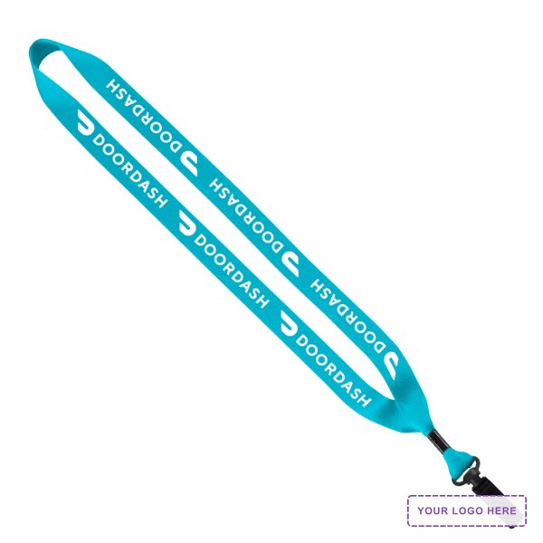 3/4" Polyester Lanyard with Bulldog Clip