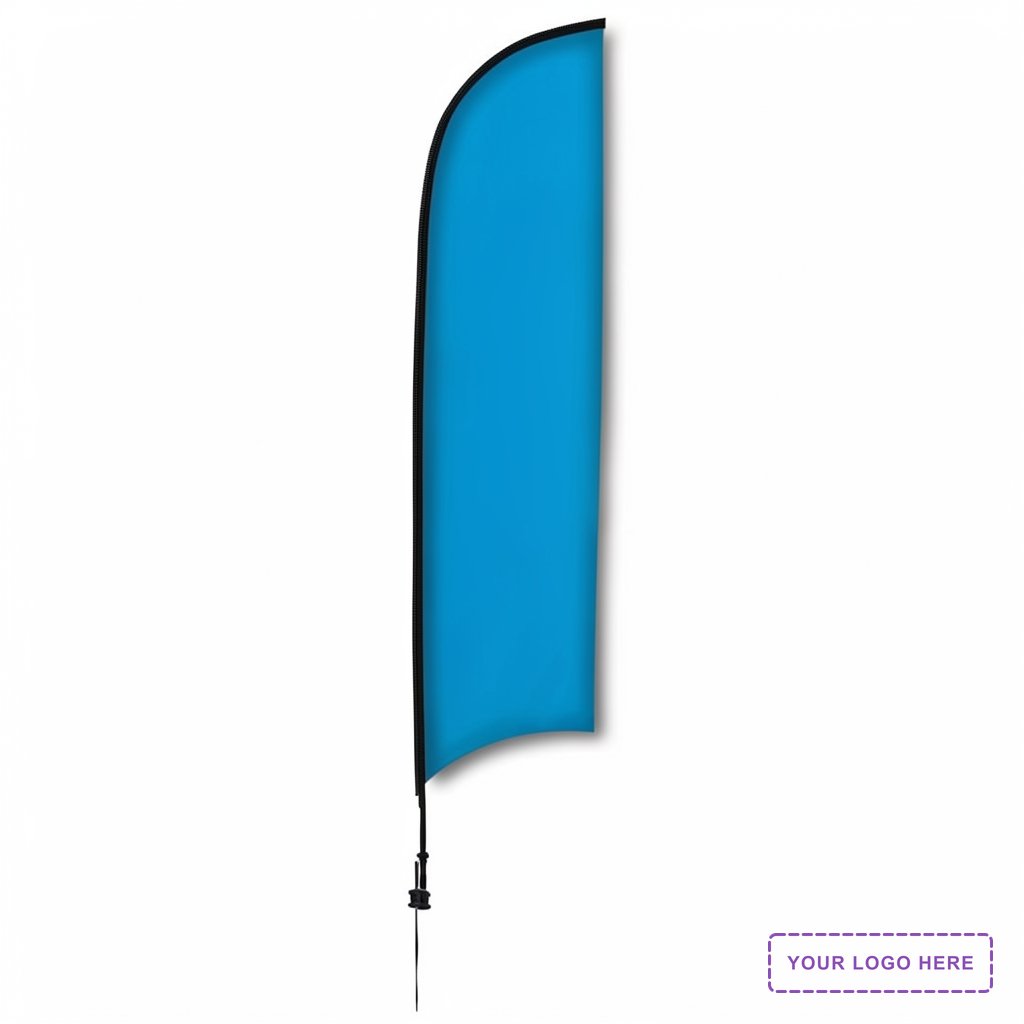 13' Premium Razor Sail Sign Kit (Single-Sided with Ground Spike)