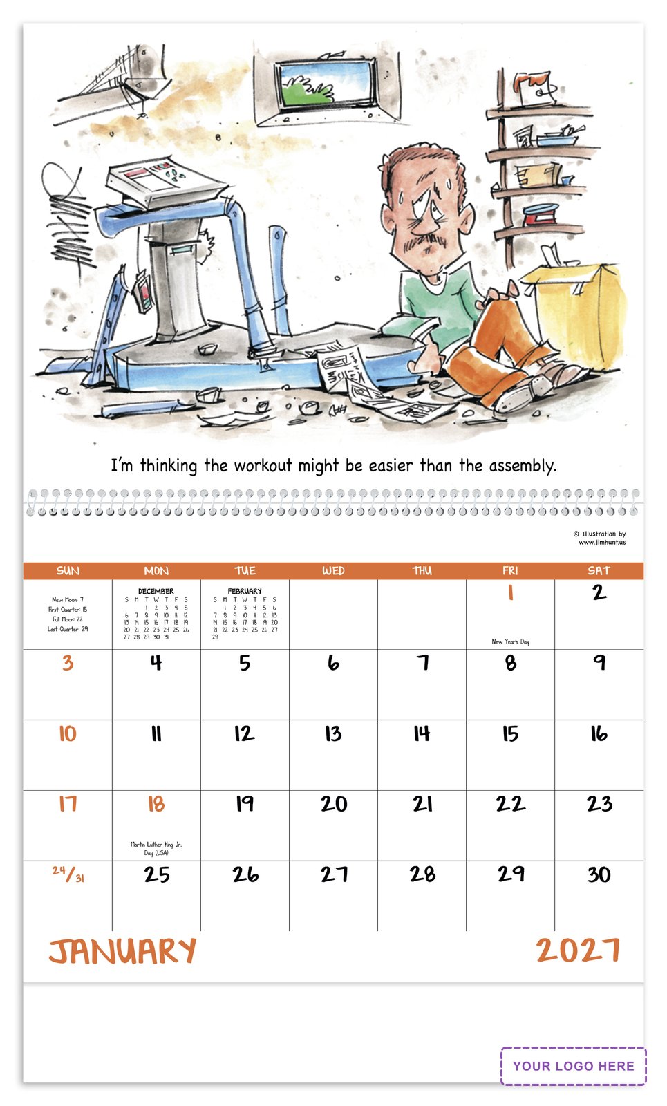Good Value™ Laughing It Up! - Spiral Calendar