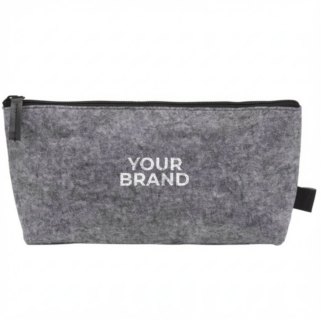 THE GOODS™ Recycled Felt Zippered Pouch