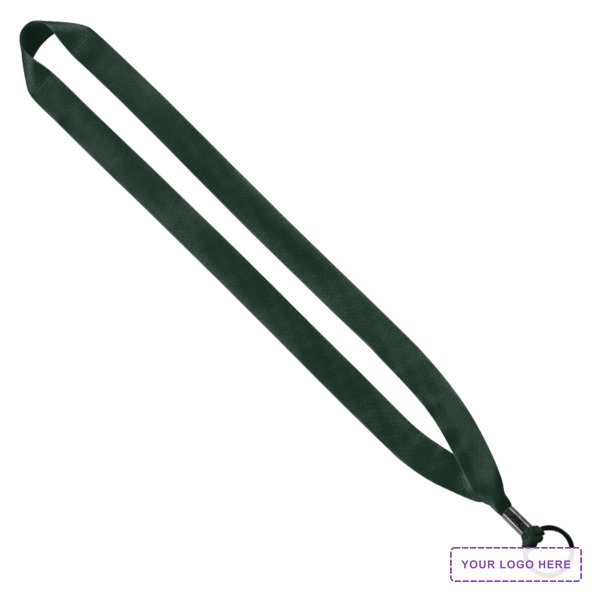3/4" Polyester Lanyard with Metal Crimp & Split-Ring