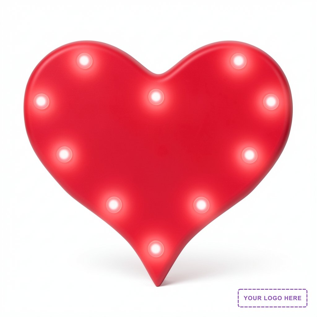 Perfect 10 Heart Blinking Lights