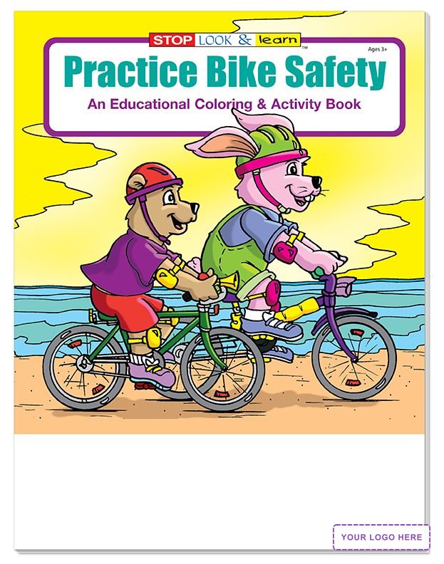 COLORING SET - Practice Bike Safety Coloring Book Fun Pack