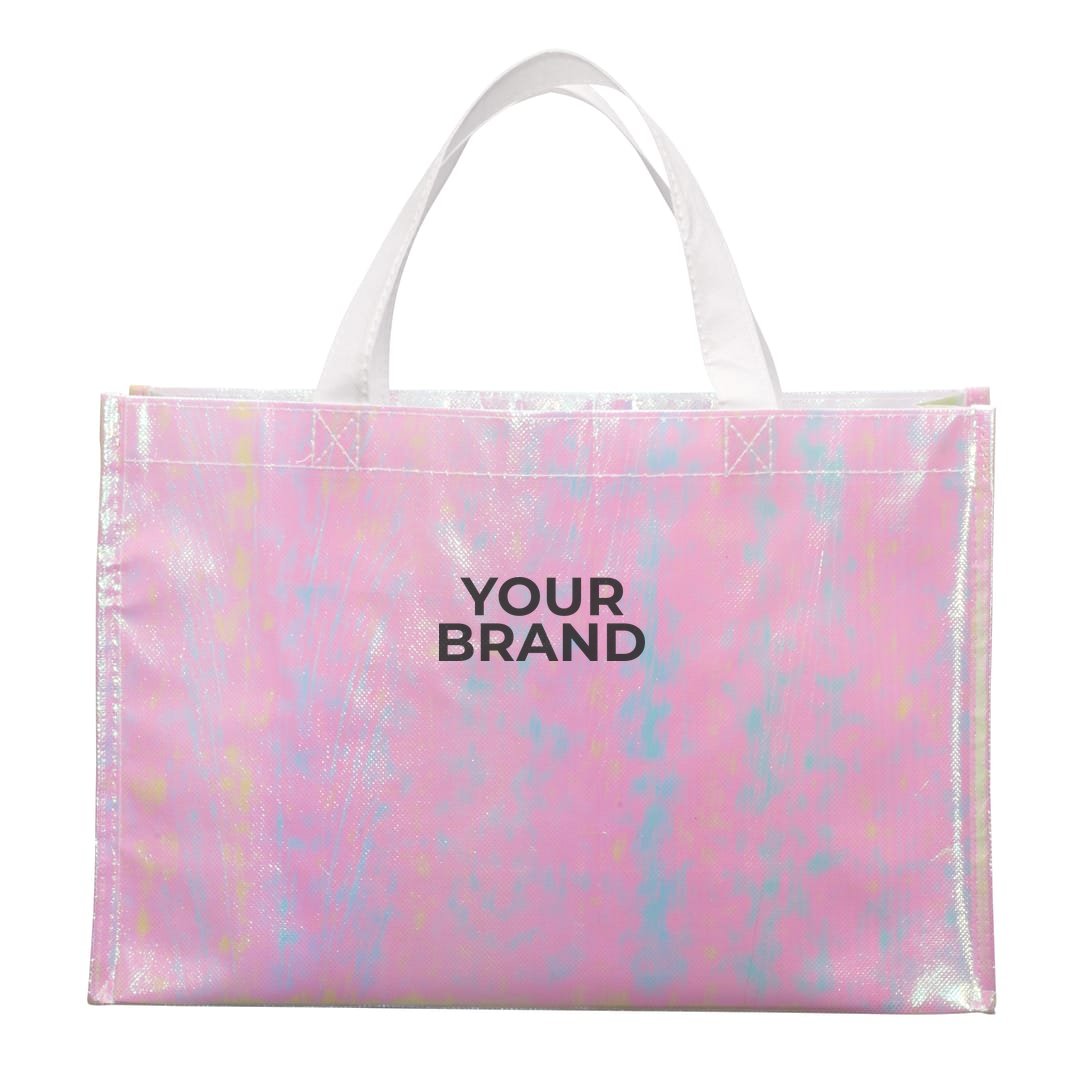Iridescent Non-Woven Shopper Tote