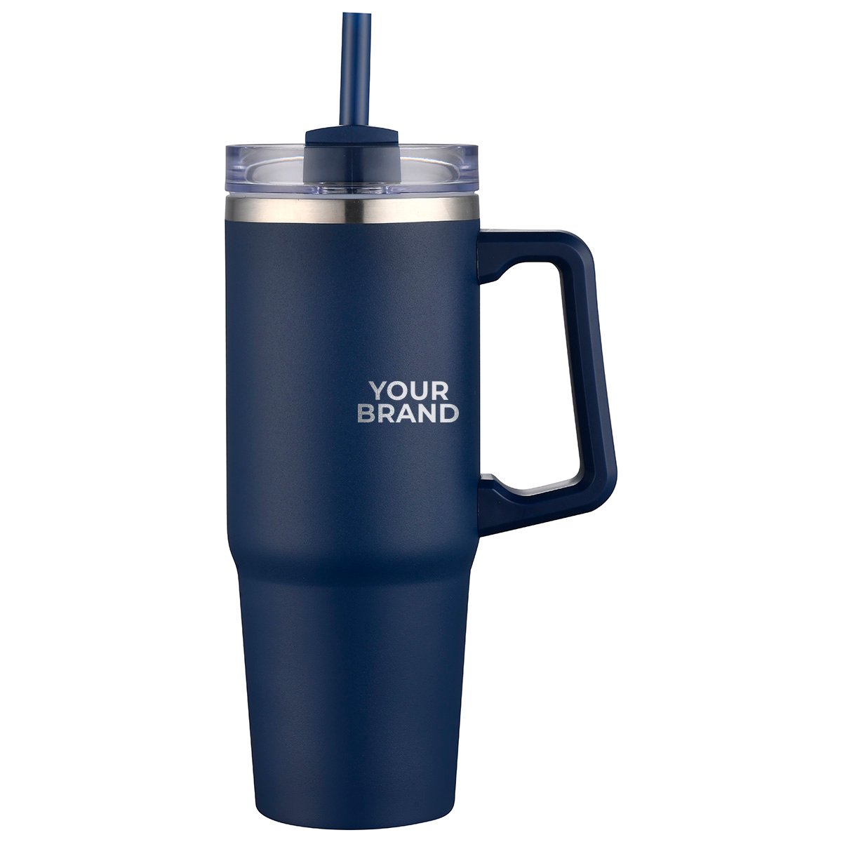 Milo 30 oz Vacuum Insulated Stainless Steel Mug with Straw