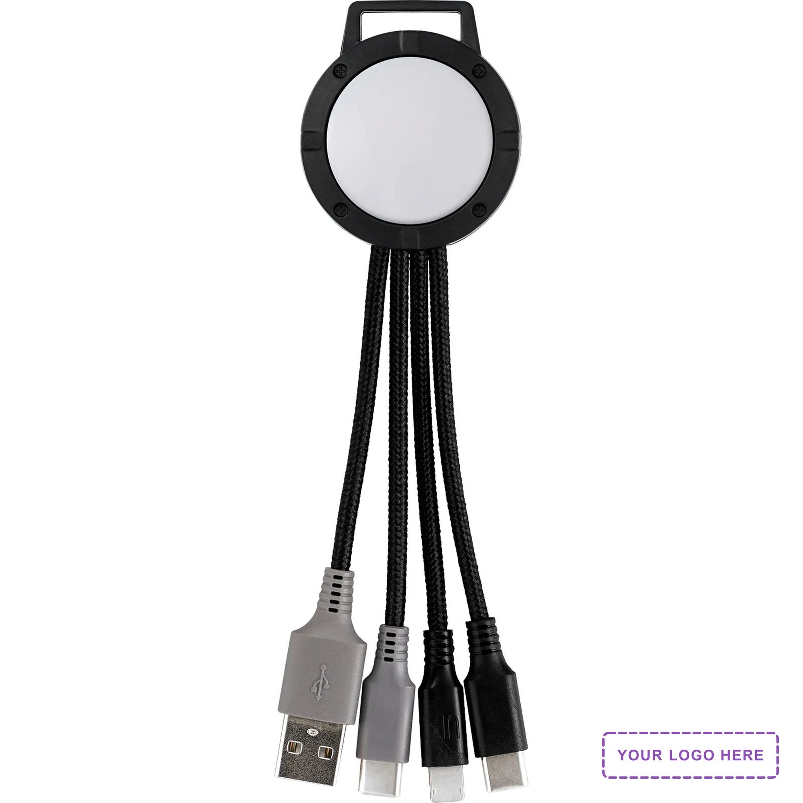 Vivid Dual Input 3-in-1 Colorful Charging Cable