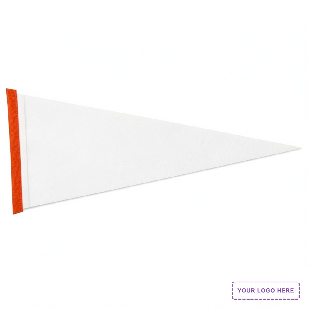 12" x 30" White Felt Pennant