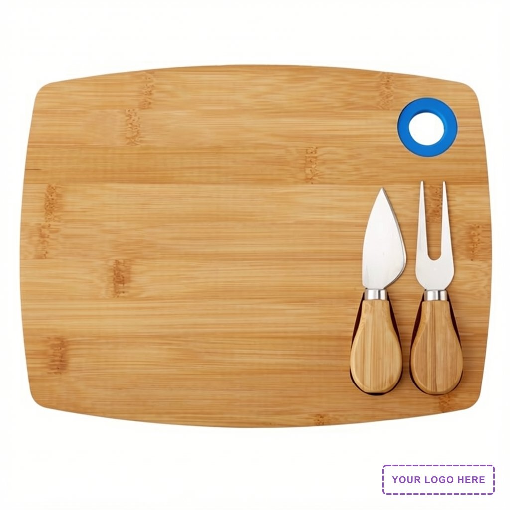3 Piece Bamboo Cheese Board Set