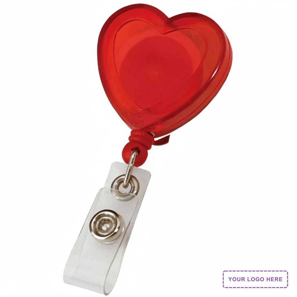 Heart Retractable Badge Holder