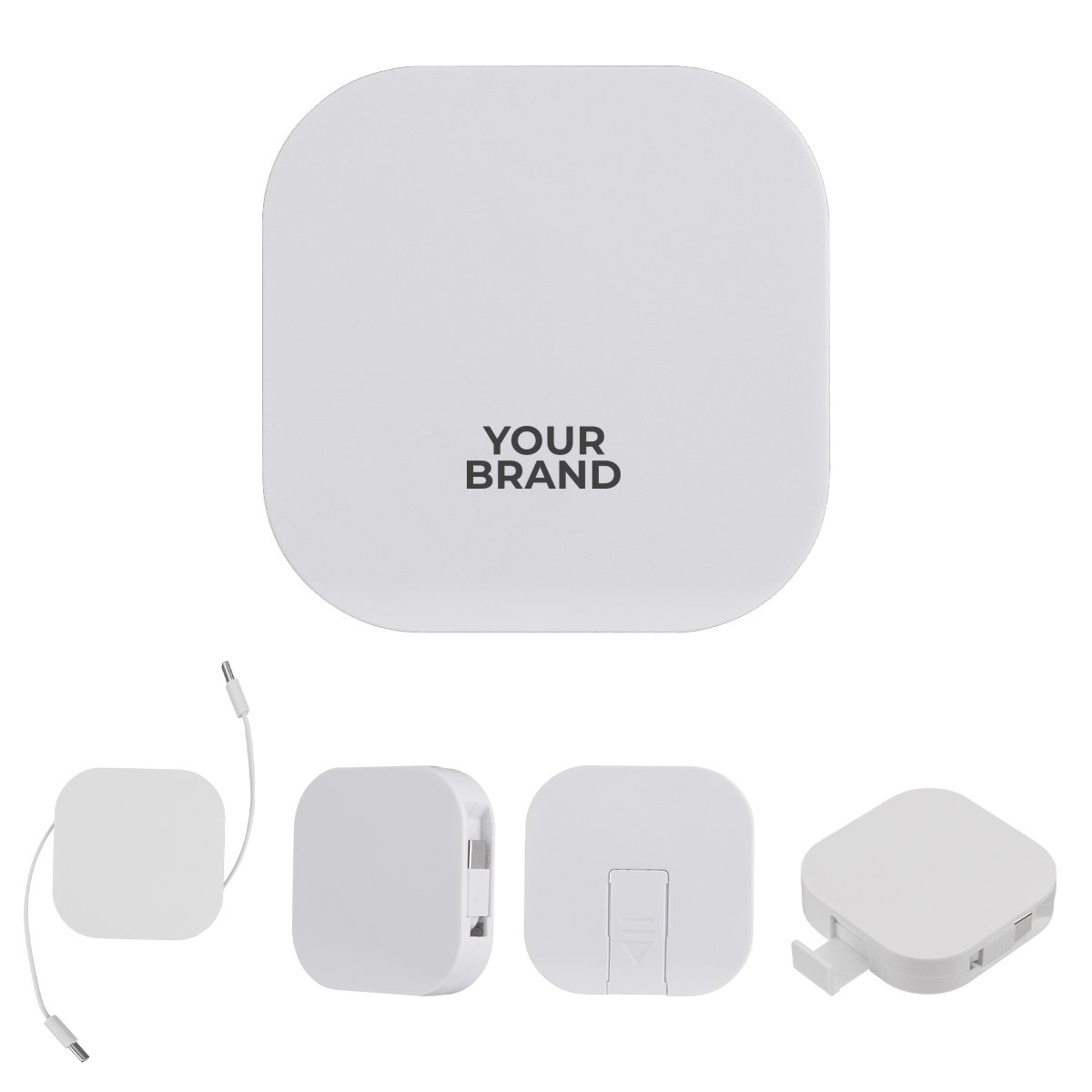 60W rABS Retractable Quick Charging Cable & Phone Stand