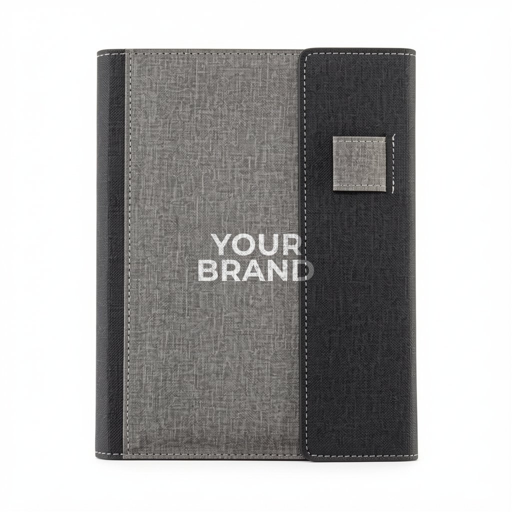 Folio Refillable Hardcover Journal with Card Pockets and Magnetic Closure