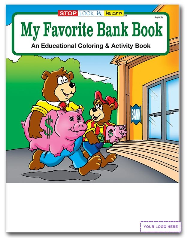 COLORING SET - My Favorite Bank Coloring Book Fun Pack