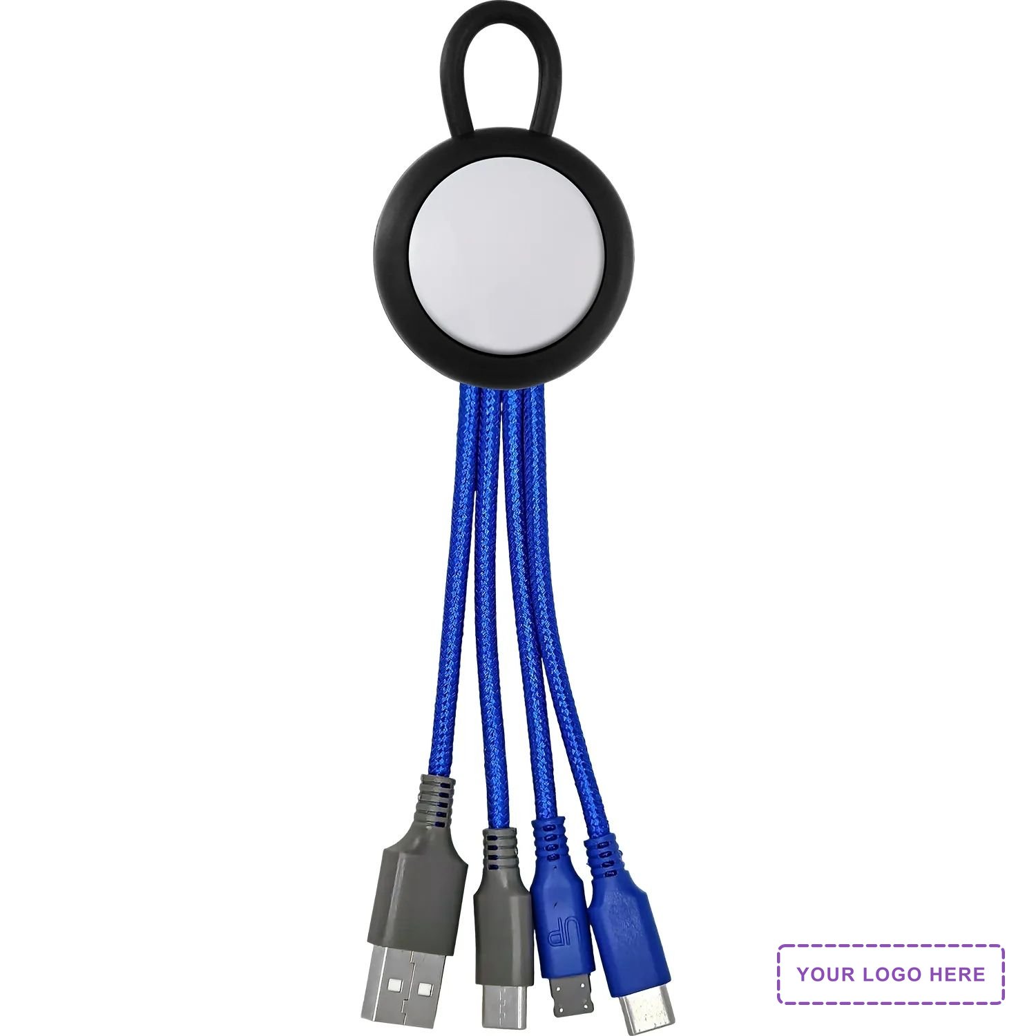 Vivid Loop Dual Input 3-in-1 Colorful Charging Cable