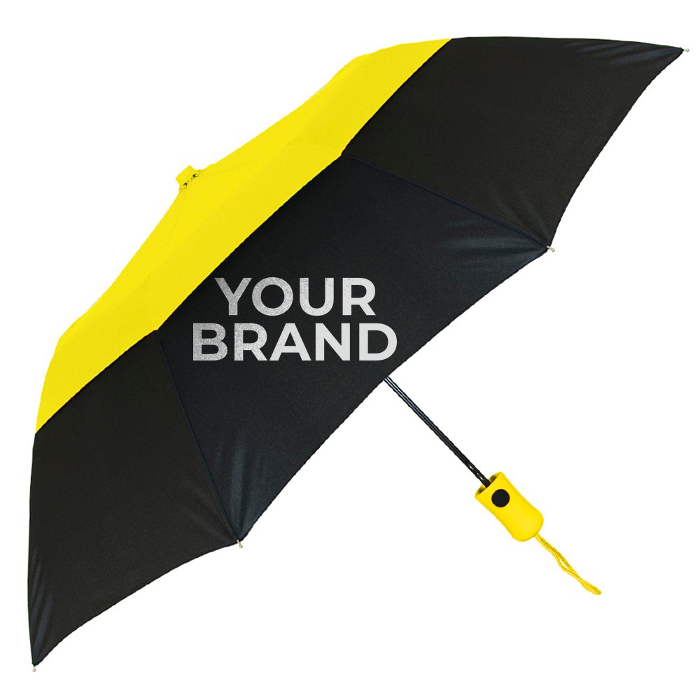 The Vented Color Crown Folding Umbrella