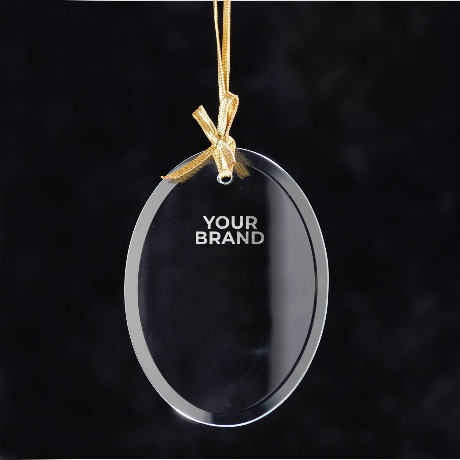 Oval Jade Glass Ornament