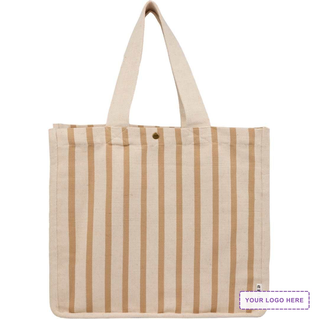 FEED Cotton and Jute Striped Tote