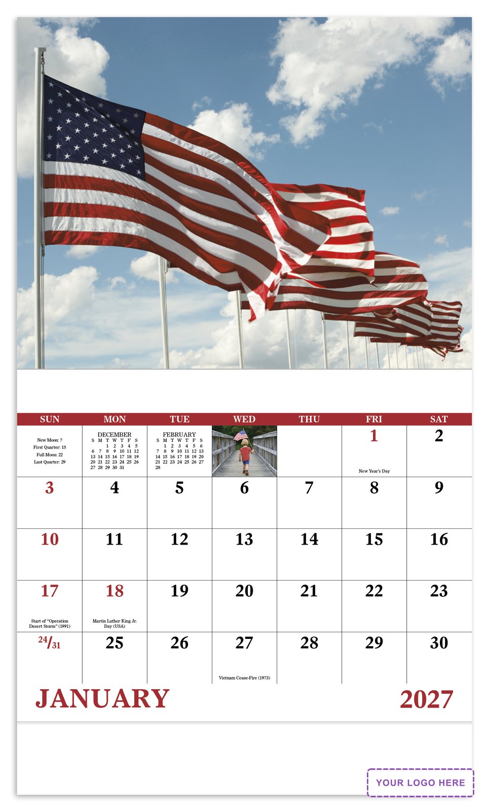 Good Value™ Celebrate America - Stapled Calendar