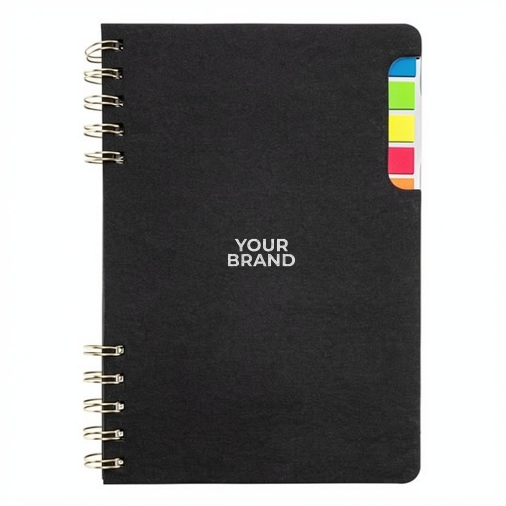 Praxis Recycled Spiral Notebook with Sticky Flags