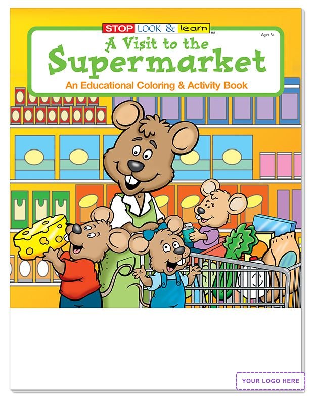 COLORING SET - A Visit to the Supermarket Coloring Book Fun Pack