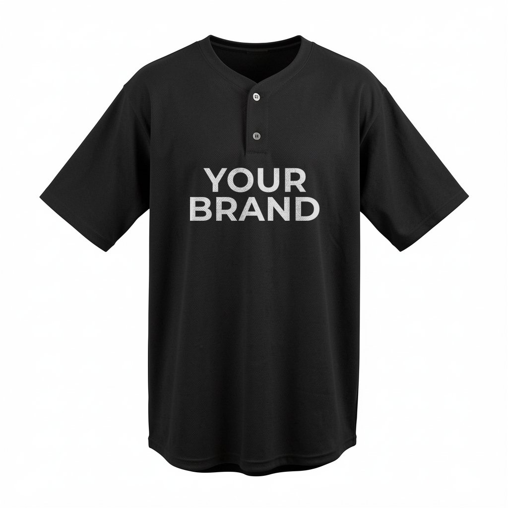 Men's Two-Button Baseball Jersey - 580
