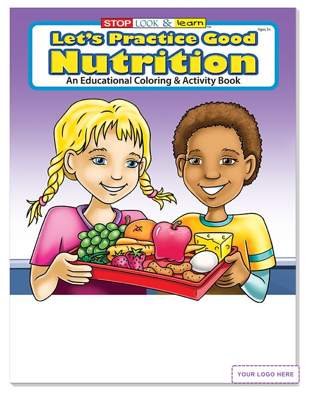 COLORING SET - Let's Practice Good Nutrition Coloring Book Fun Pack