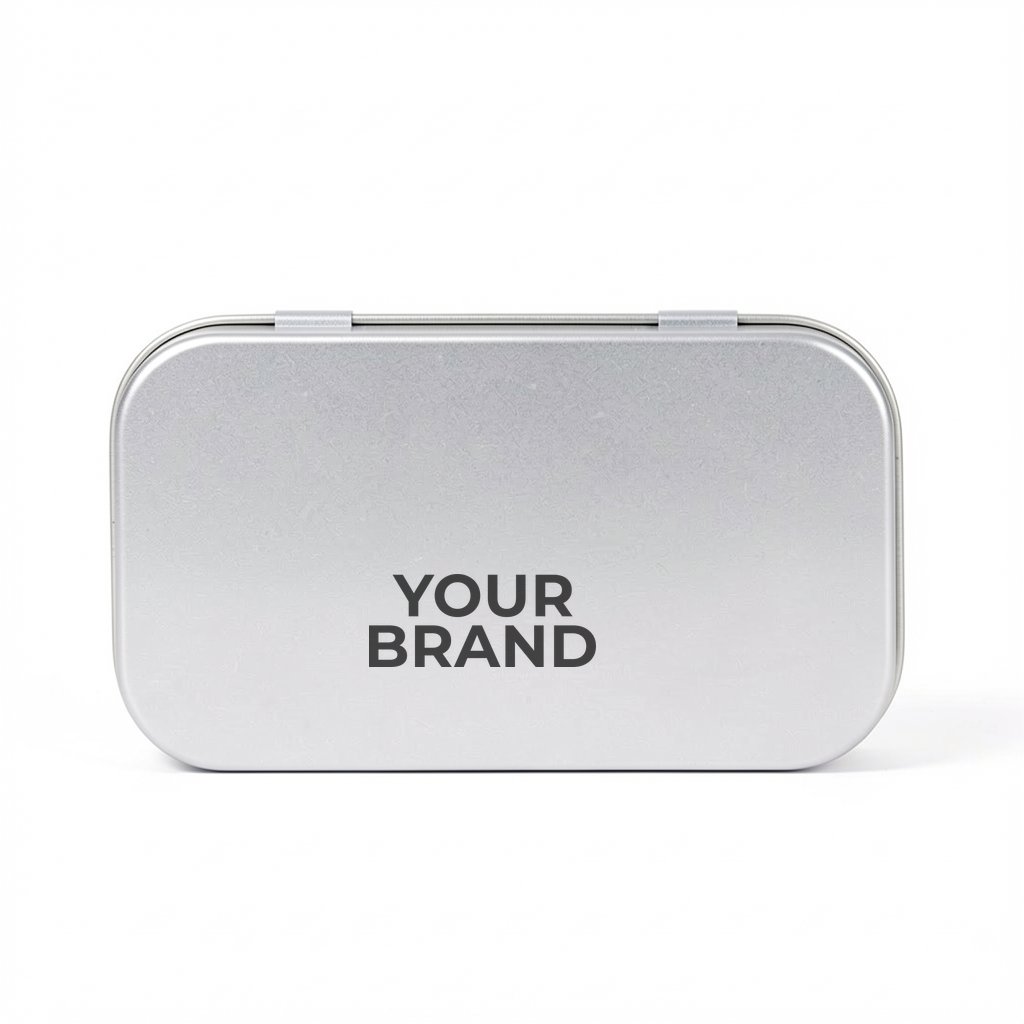 Rectangular Tin with Bone Shaped Mints