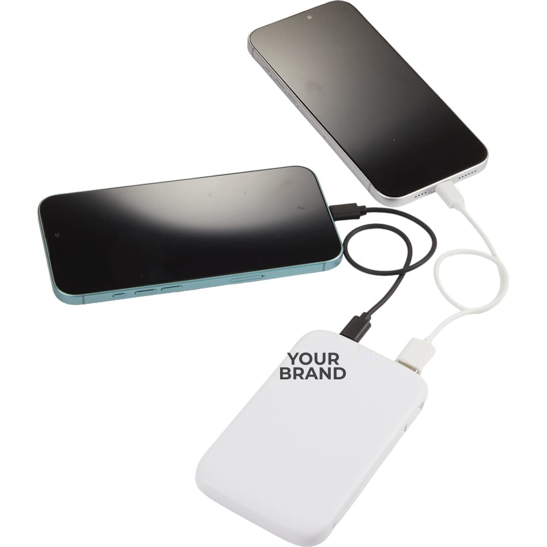 UL Listed 5000 20W Power Bank with Integrated Cabl