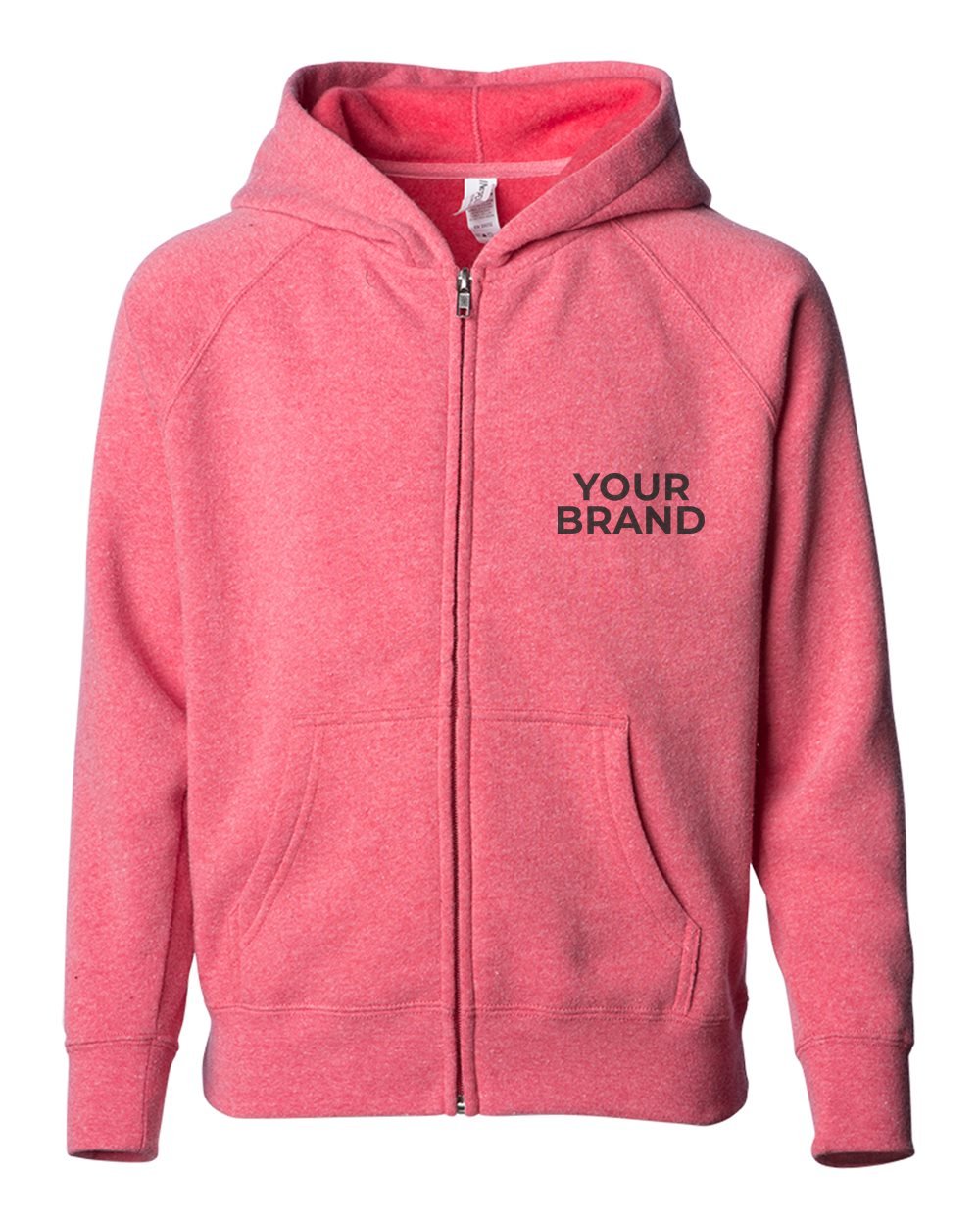 Youth Lightweight Special Blend Raglan Zip Hood - PRM15YSBZ