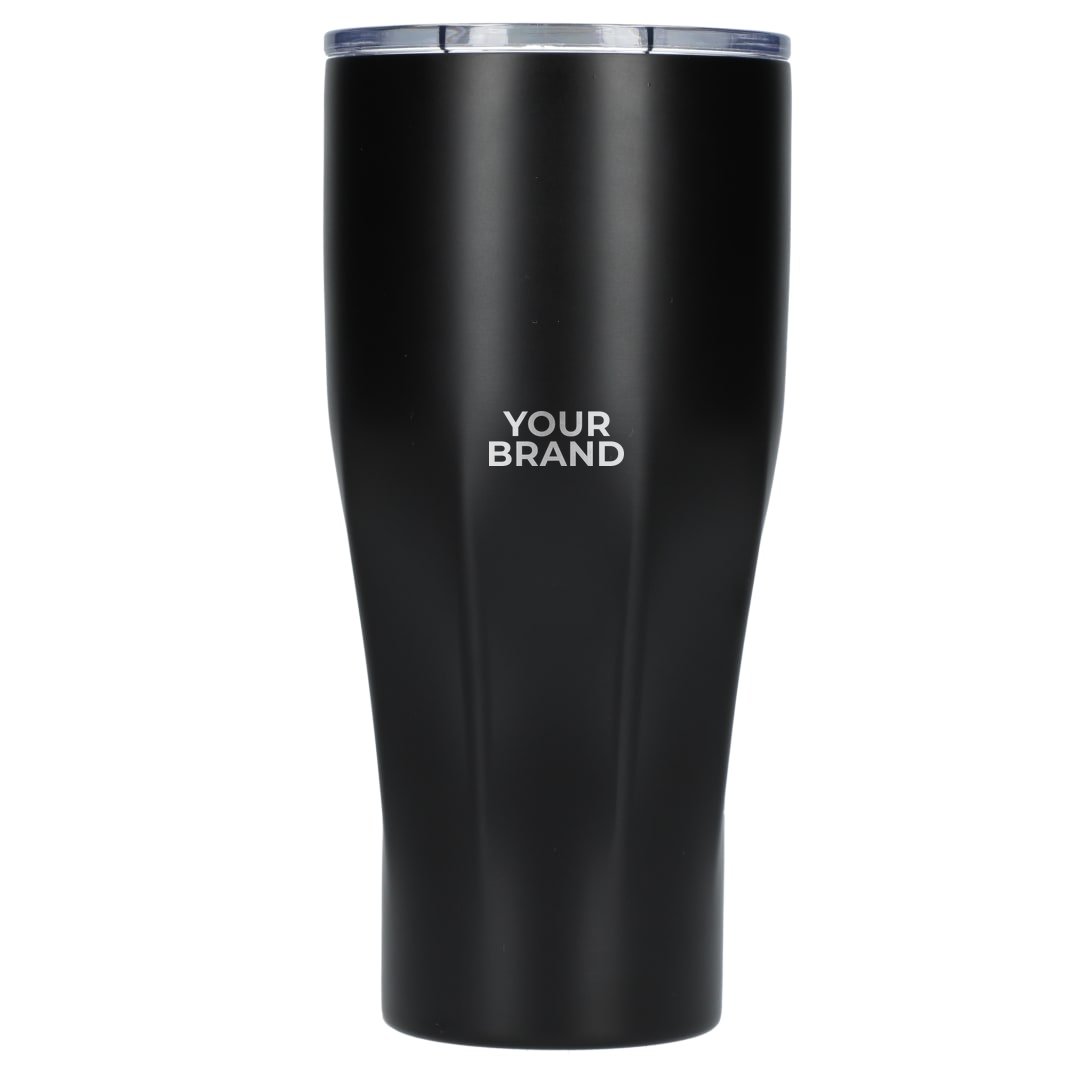 Victor Recycled Vacuum Insulated Tumbler 20oz · Example of personalization. Yours carries your brand.