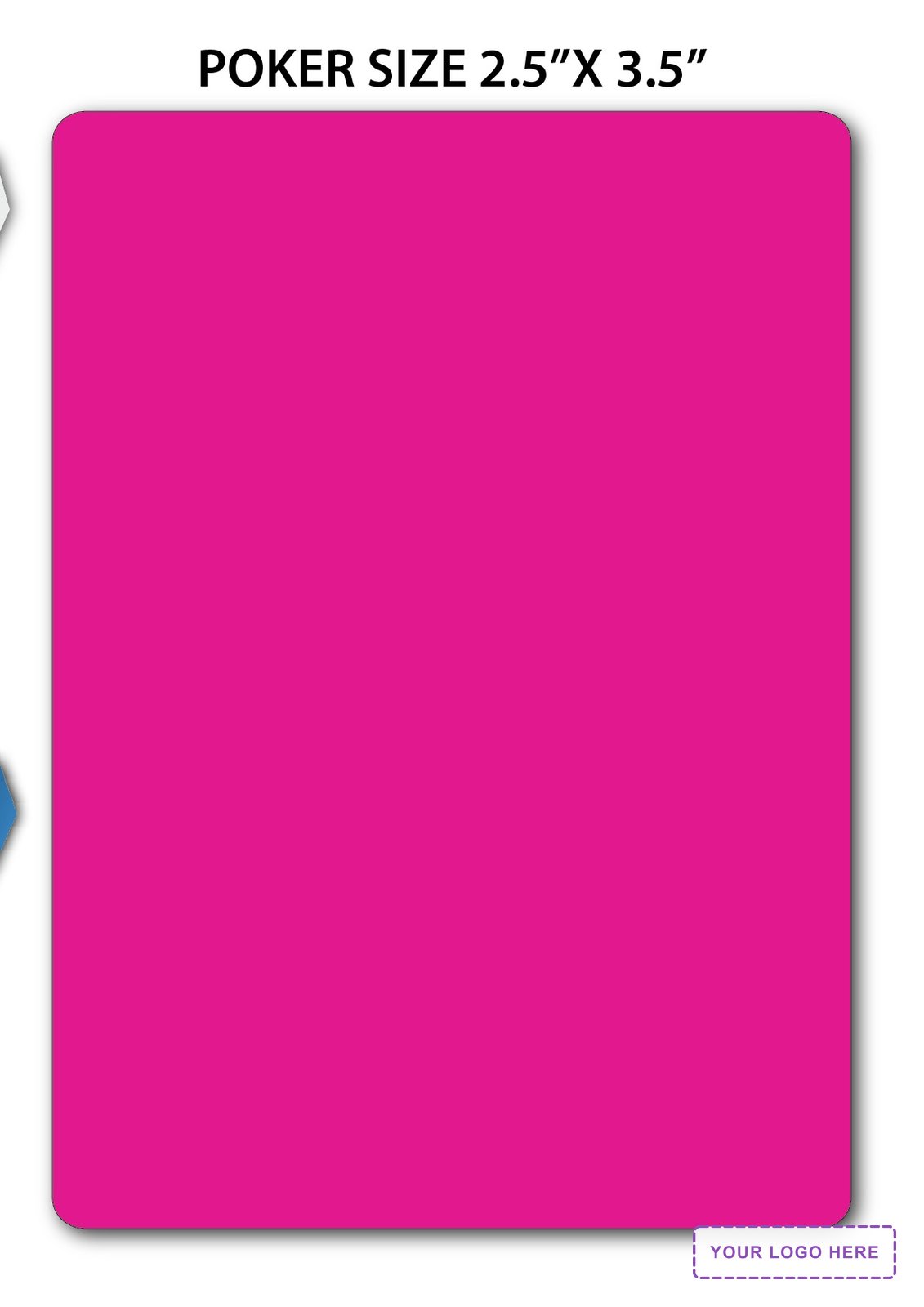Solid Back Fuchsia Poker Size Playing Cards